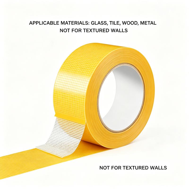 📜 Heavy Duty Double Sided Tape, Strong Adhesive No Residue for Carpet & Home Use