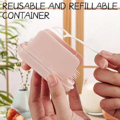 ✨Travel Storage Case with Pop-Up Dispenser, Portable & Refillable for Oral Care