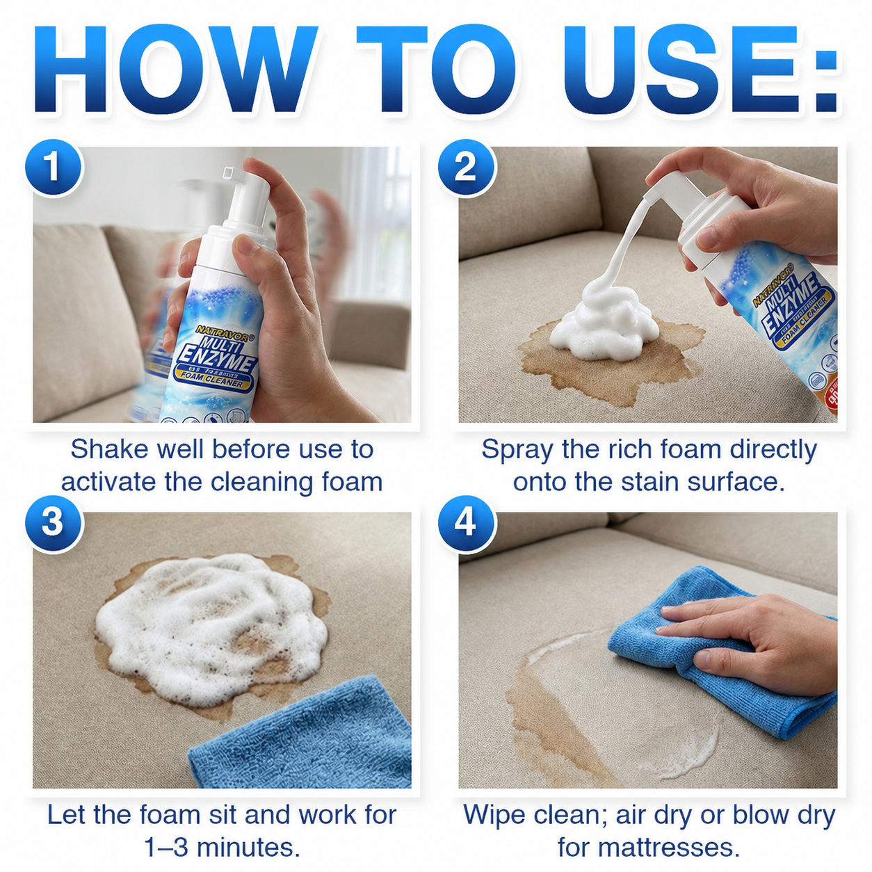 🔥LAST DAY 55% OFF - NATRAVOR® Multi-Enzyme Foam Cleaner