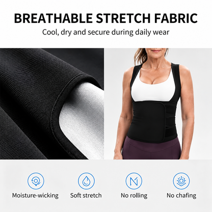 🏃‍➡️🏋️‍♀️ Women's Sweat Compression Shapewear Vest - Athletic Active Tops