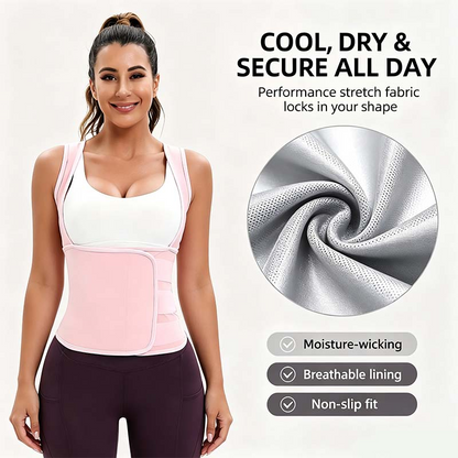 🏃‍➡️🏋️‍♀️ Women's Sweat Compression Shapewear Vest - Athletic Active Tops