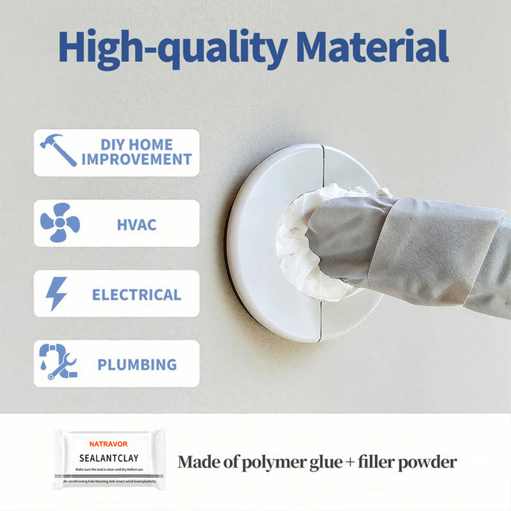 🏠Waterproof Sealant Clay For AC Holes, Walls & Pipe Gaps