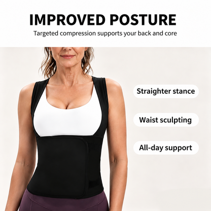 🏃‍➡️🏋️‍♀️ Women's Sweat Compression Shapewear Vest - Athletic Active Tops