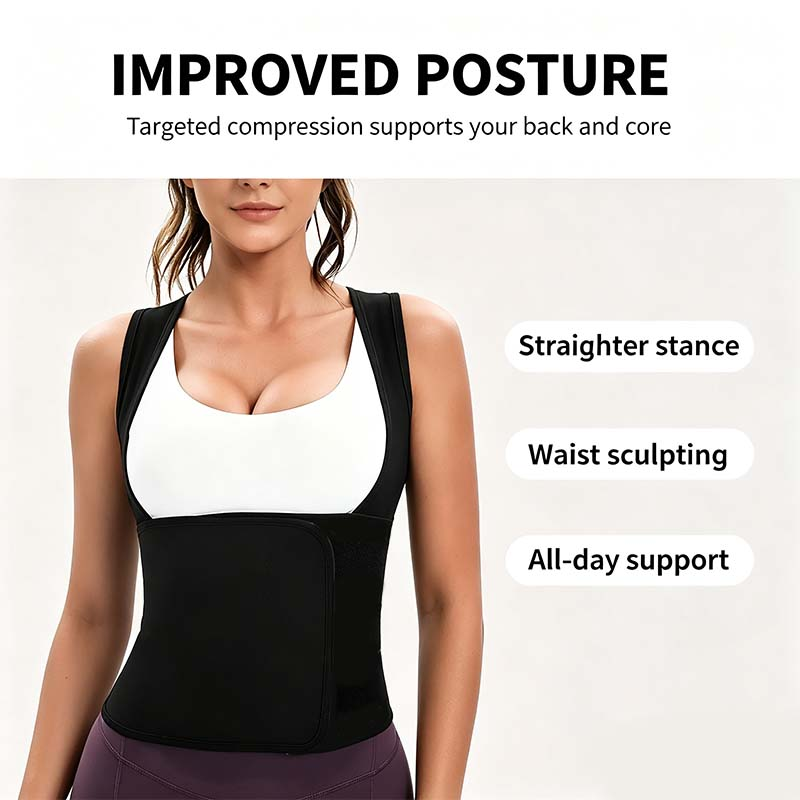🏃‍➡️🏋️‍♀️ Women's Sweat Compression Shapewear Vest - Athletic Active Tops