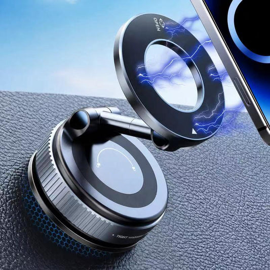 🔥Foldable MagSafe Car Mount | 20 N52 Magnets, Heat-Resistant Nano Suction