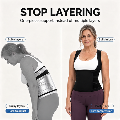 🏃‍➡️🏋️‍♀️ Women's Sweat Compression Shapewear Vest - Athletic Active Tops