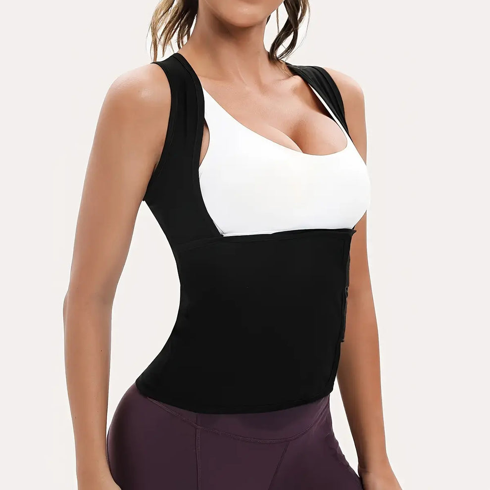 🏃‍➡️🏋️‍♀️ Women's Sweat Compression Shapewear Vest - Athletic Active Tops