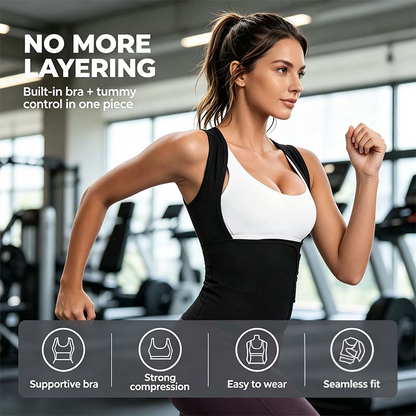 🏃‍➡️🏋️‍♀️ Women's Sweat Compression Shapewear Vest - Athletic Active Tops