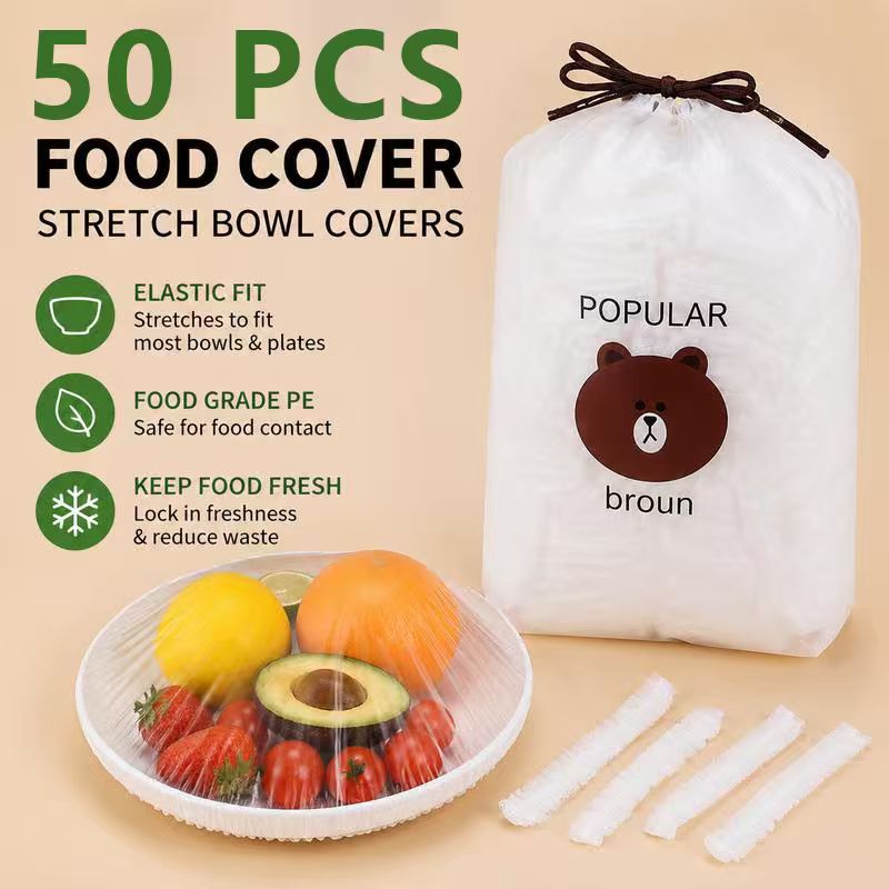 🍽️Home Kitchen & Dining Food Cover, Easy Stretch Fresh-Keeping Protector For Bowls & Plates