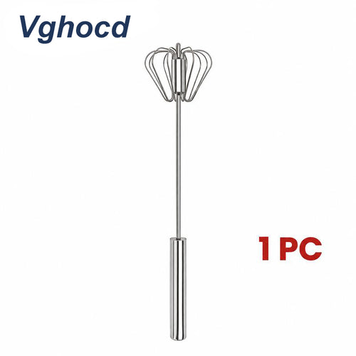 🥄 Food-Grade Stainless Steel Semi-Automatic Rotary Whisk | for Whisking, Blending & Stirring