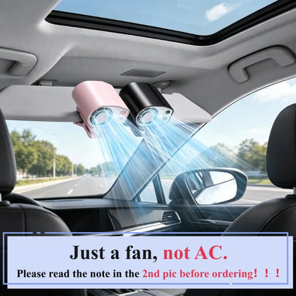 ❄️360° Rotatable Semiconductor Cooling Clip Fan, USB Rechargeable LED Display Portable Cooling Fan for Car