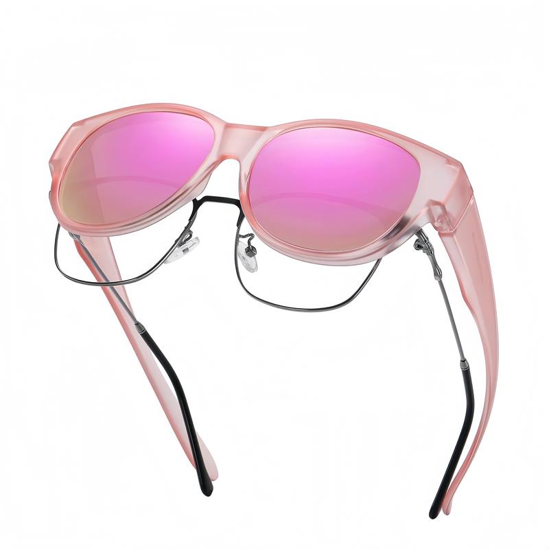 🕶️ UV400 Fit-Over Sunglasses, Stylish Square Full-Rim Eyewear