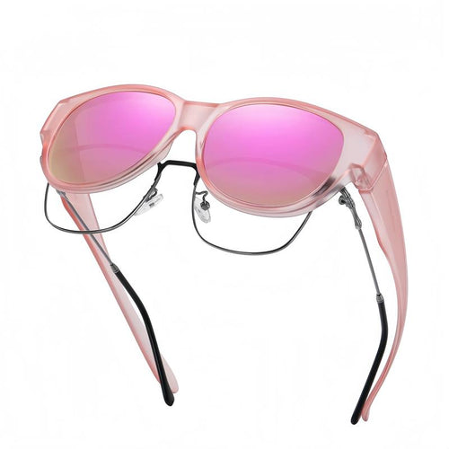 🕶️ UV400 Fit-Over Sunglasses, Stylish Square Full-Rim Eyewear