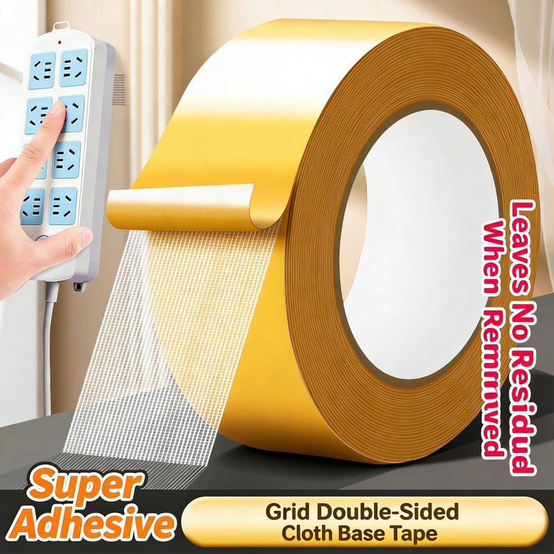📜 Heavy Duty Double Sided Tape, Strong Adhesive No Residue for Carpet & Home Use