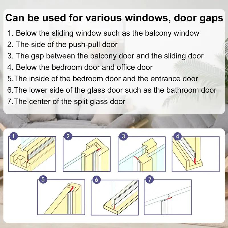 🚪 Self-Adhesive Door Weather Stripping | Draft Stopper Insulation Seal for Doors, Windows & Shower Doors
