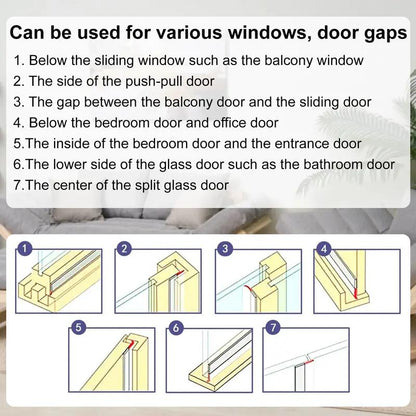 🚪 Self-Adhesive Door Weather Stripping | Draft Stopper Insulation Seal for Doors, Windows & Shower Doors