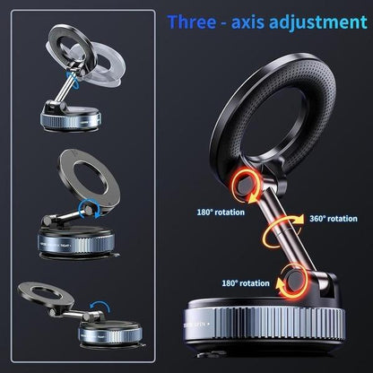 🔥Foldable MagSafe Car Mount | 20 N52 Magnets, Heat-Resistant Nano Suction