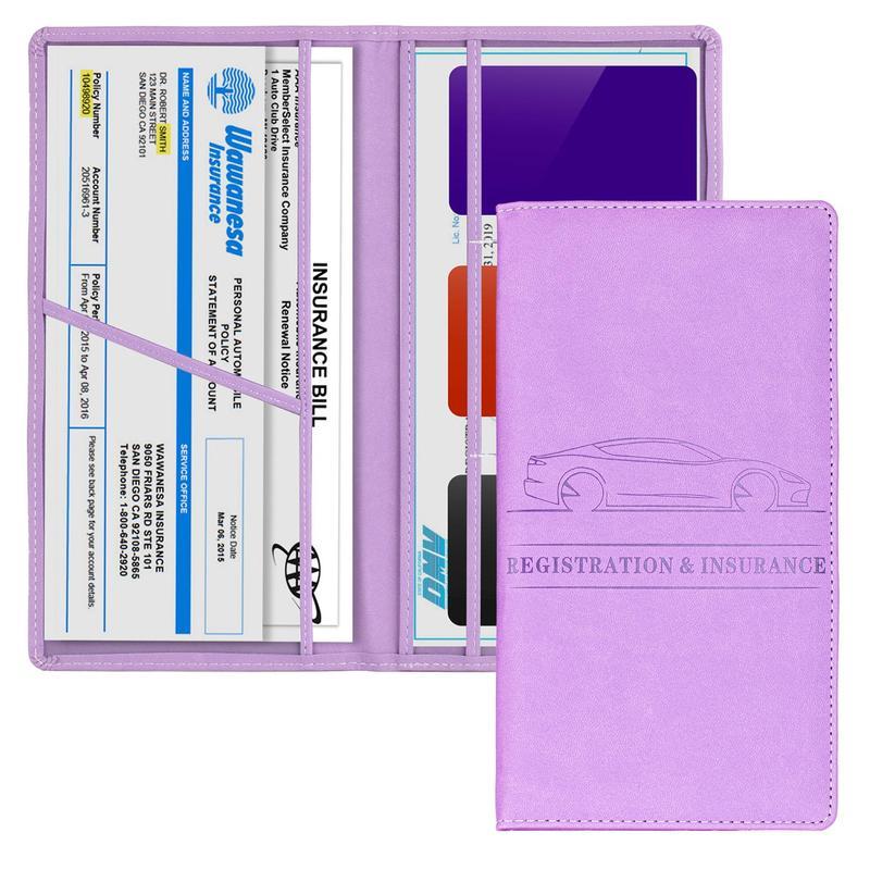📑 Magnetic Car Registration & Insurance Holder | Compact Vehicle Document Organizer