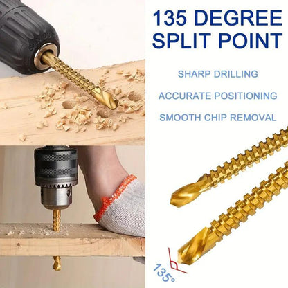 🔥 Titanium Drill Bit Set – 100% Tougher & Longer Lasting! 🔩