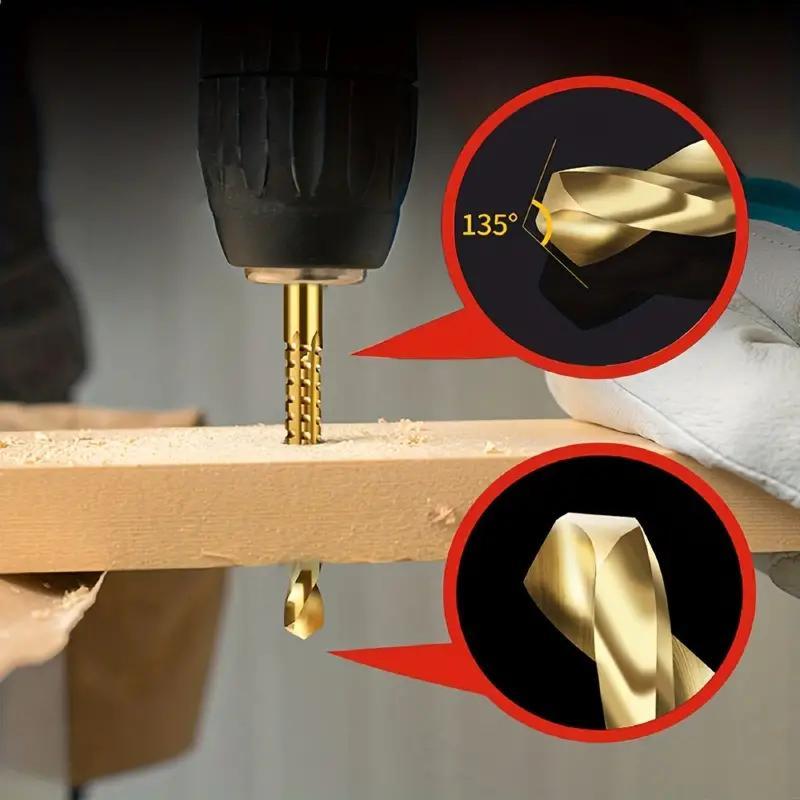 🔥 Titanium Drill Bit Set – 100% Tougher & Longer Lasting! 🔩