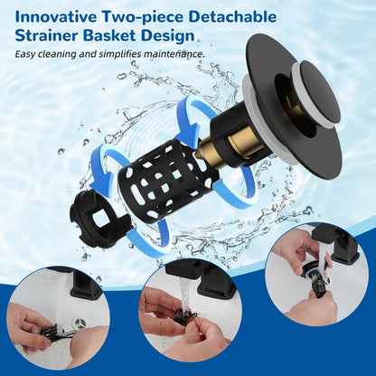 🚿3-in-1 Bathroom Drain Upgrade With Hair Catcher