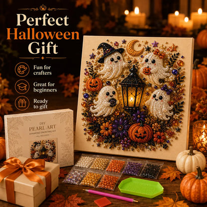 👻 3D Ghost Diamond Painting DIY Kit With Sparkling Pearl Effect🎃