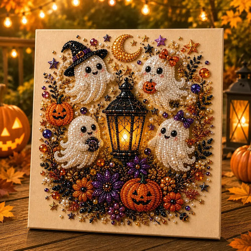 👻 3D Ghost Diamond Painting DIY Kit With Sparkling Pearl Effect🎃