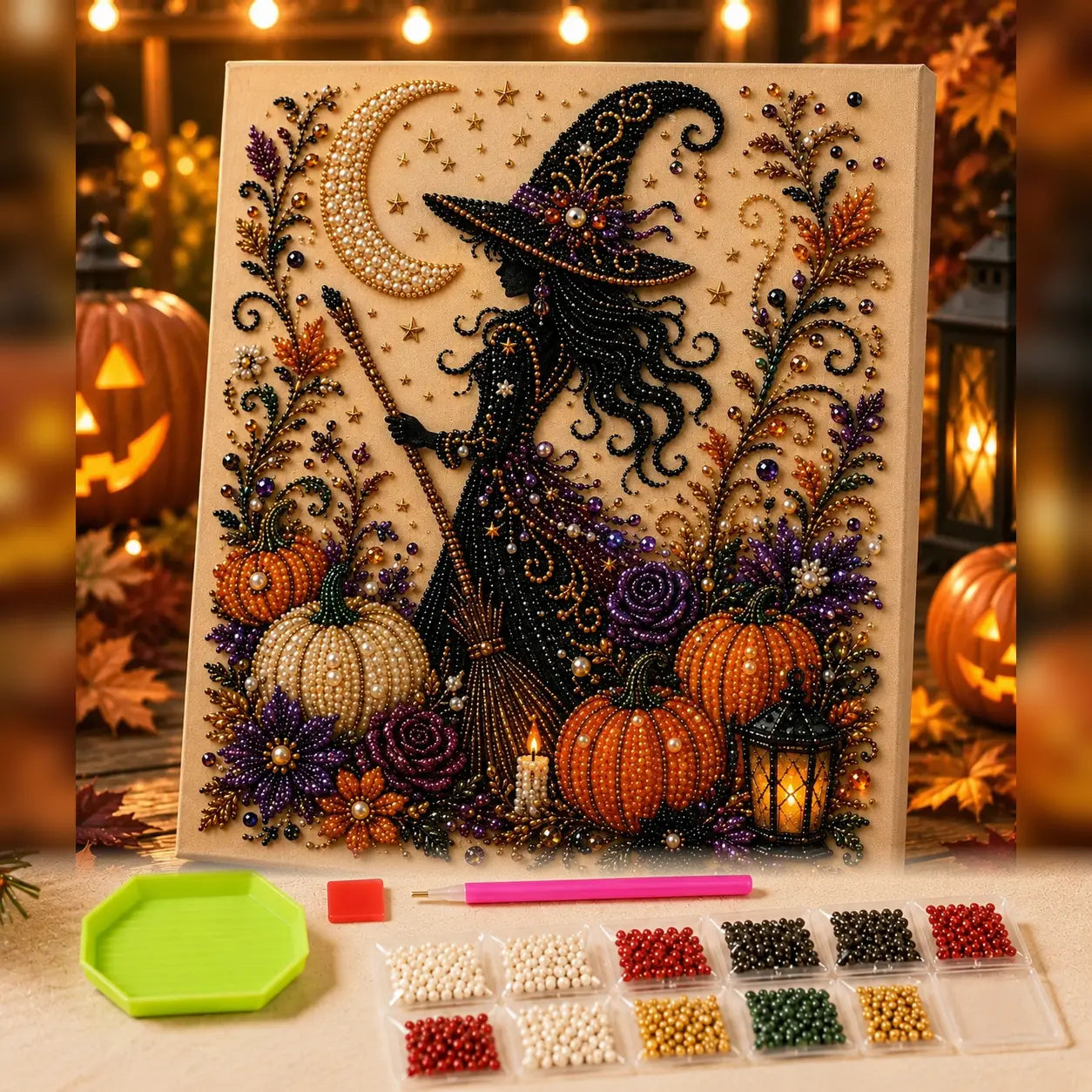 👻 3D Ghost Diamond Painting DIY Kit With Sparkling Pearl Effect🎃