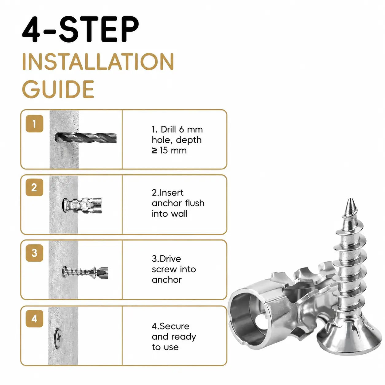 🔥 Heavy Duty Hinge Repair Kit For Loose & Stripped Screws