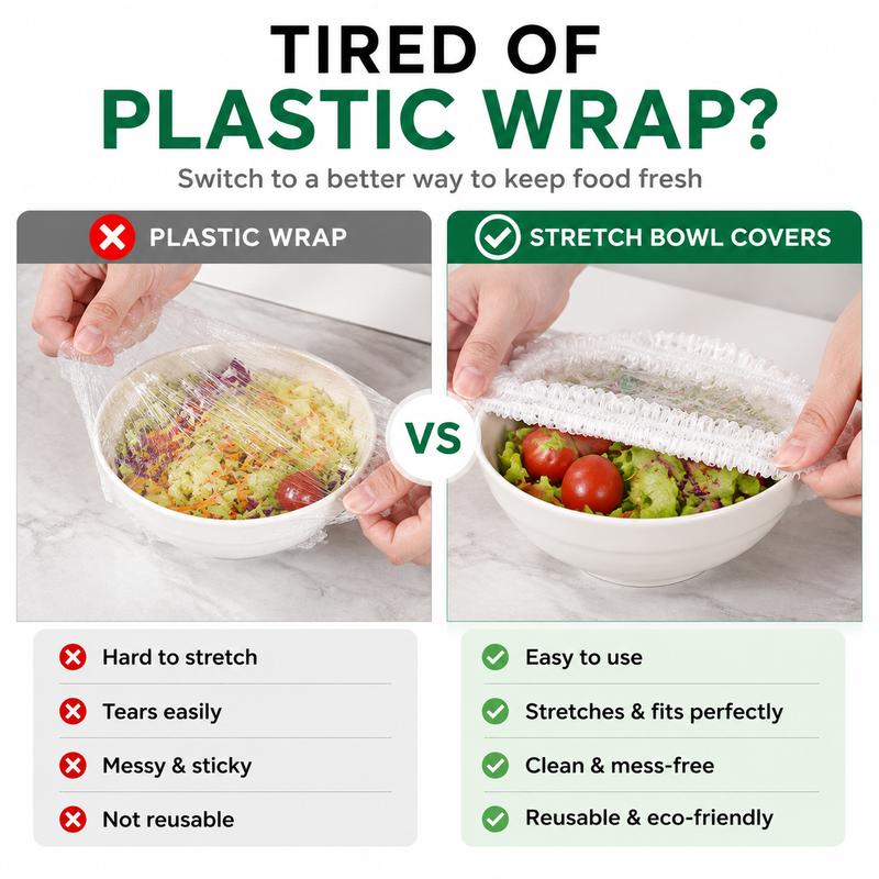 🍽️Home Kitchen & Dining Food Cover, Easy Stretch Fresh-Keeping Protector For Bowls & Plates