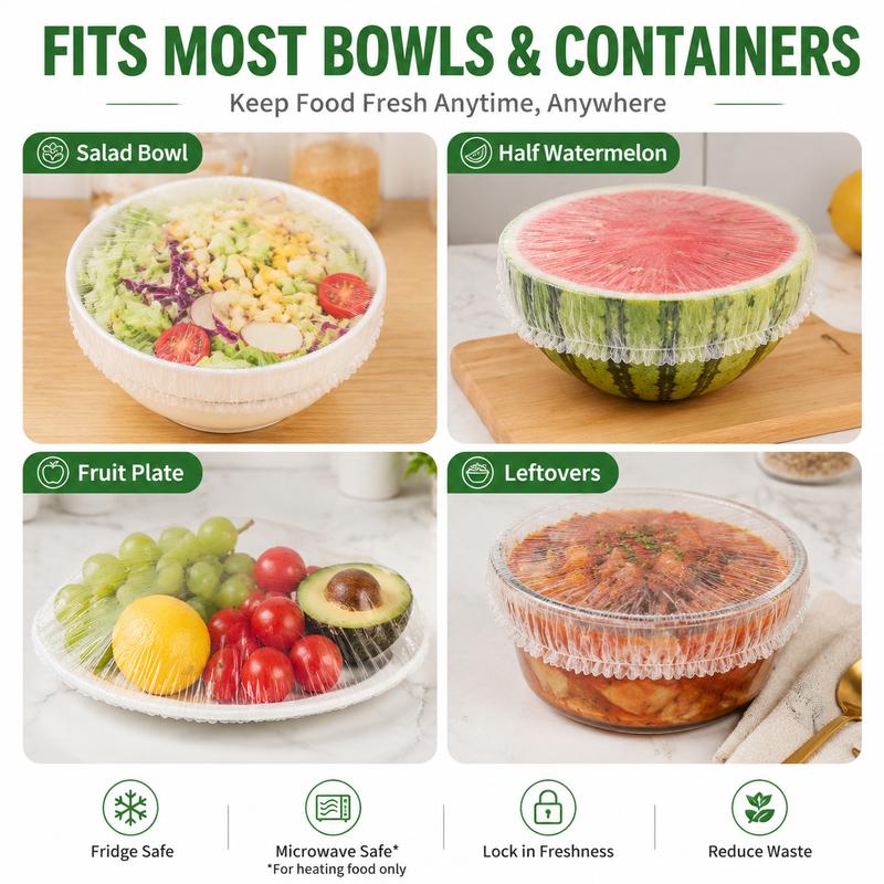 🍽️Home Kitchen & Dining Food Cover, Easy Stretch Fresh-Keeping Protector For Bowls & Plates
