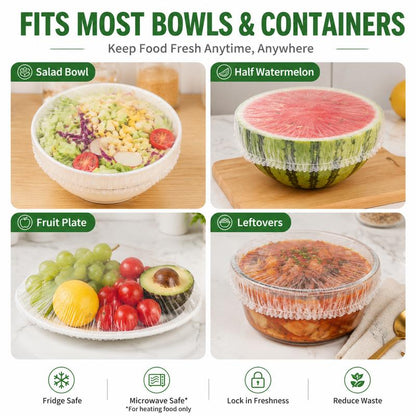 🍽️Home Kitchen & Dining Food Cover, Easy Stretch Fresh-Keeping Protector For Bowls & Plates