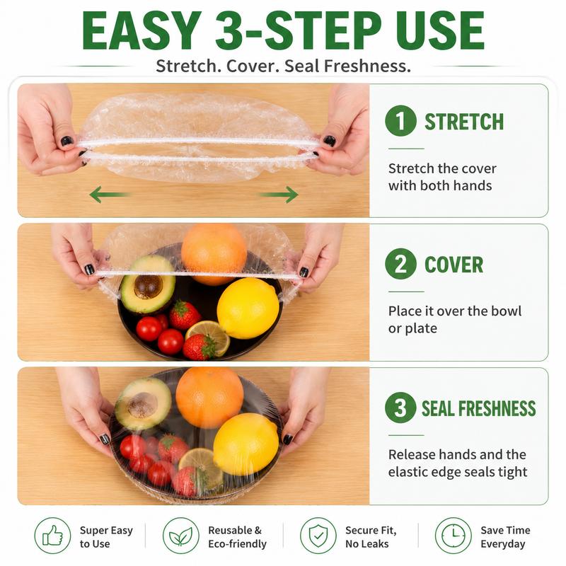 🍽️Home Kitchen & Dining Food Cover, Easy Stretch Fresh-Keeping Protector For Bowls & Plates