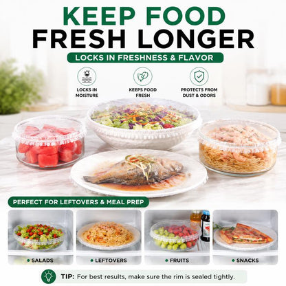 🍽️Home Kitchen & Dining Food Cover, Easy Stretch Fresh-Keeping Protector For Bowls & Plates