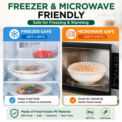 🍽️Home Kitchen & Dining Food Cover, Easy Stretch Fresh-Keeping Protector For Bowls & Plates