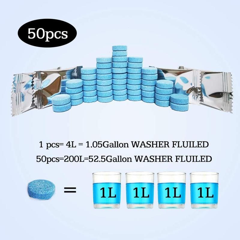 ✨ 50-Pack Concentrated Windshield Washer Fluid Tablets