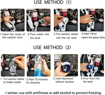 ✨ 50-Pack Concentrated Windshield Washer Fluid Tablets