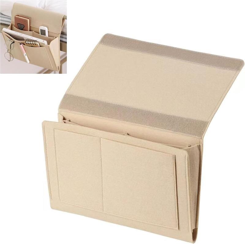 5-Pocket Hanging Bedside Caddy For Easy Storage