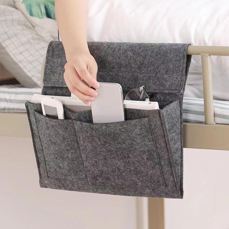 5-Pocket Hanging Bedside Caddy For Easy Storage