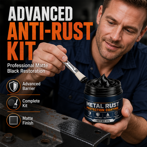 Metal Rust Protection Black Repair Paste – Restores rusty gates, railings & tools. Forms protective coating – no need to replace! 🛡️✨