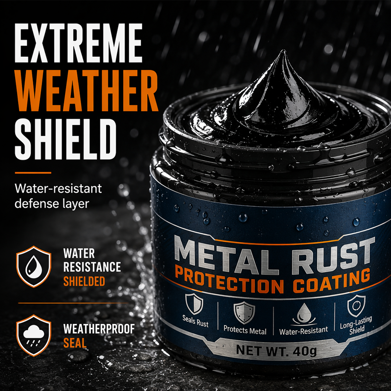 Metal Rust Protection Black Repair Paste – Restores rusty gates, railings & tools. Forms protective coating – no need to replace! 🛡️✨